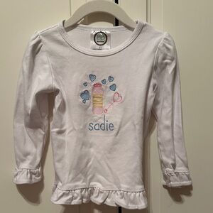 Sadie embroidered heart bubble long sleeved tshirt